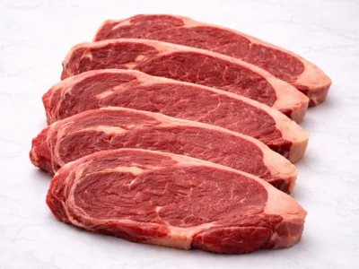 Entrecôte de bœuf tranché